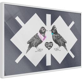 Juliste Artgeist Couple of Starlings kehyksillä eri kokoja