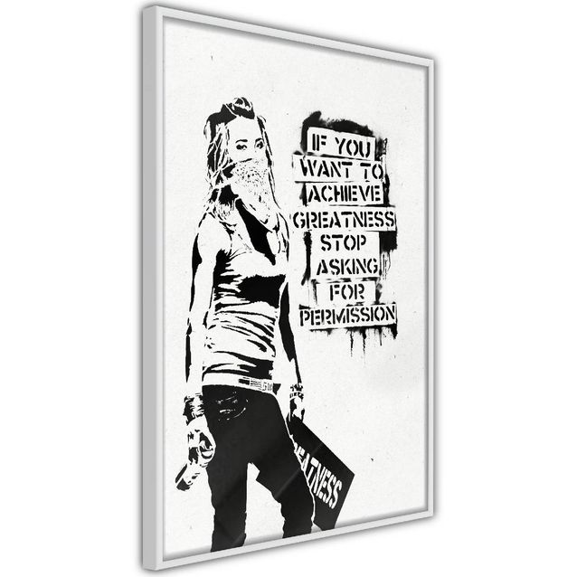 Juliste Artgeist Girl with Graffiti kehyksillä eri kokoja