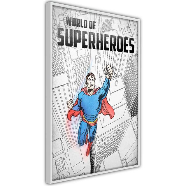 Juliste Artgeist World of Superheroes kehyksillä eri kokoja