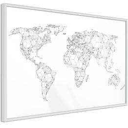 Juliste Artgeist Geometric Map kehyksillä eri kokoja