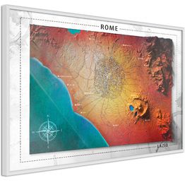 Juliste Artgeist Isometric Map: Rome kehyksillä eri kokoja