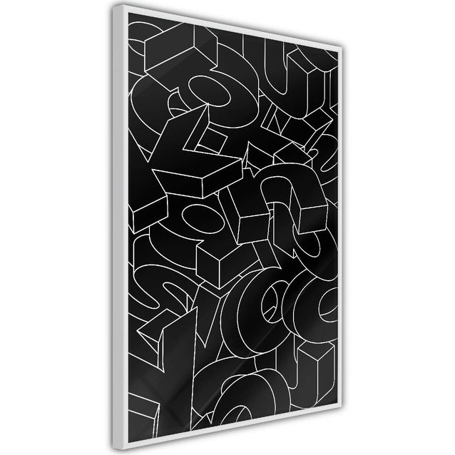 Juliste Artgeist Alphabet kehyksillä eri kokoja