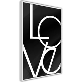 Juliste Artgeist Black and White: Love kehyksillä eri kokoja