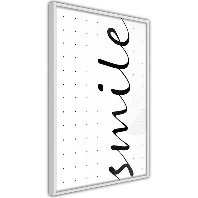 Juliste Artgeist Black and White: Smile kehyksillä eri kokoja