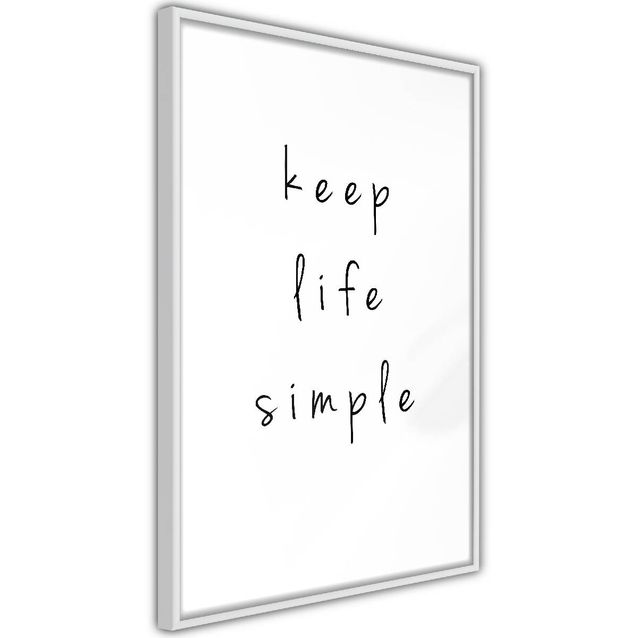 Juliste Artgeist Keep Life Simple kehyksillä eri kokoja
