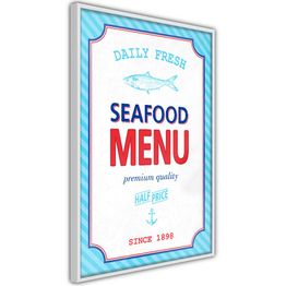 Juliste Artgeist Menu kehyksillä eri kokoja