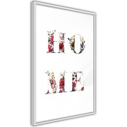 Juliste Artgeist Home in Flowers kehyksillä eri kokoja