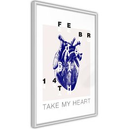 Juliste Artgeist Take My Heart kehyksillä eri kokoja