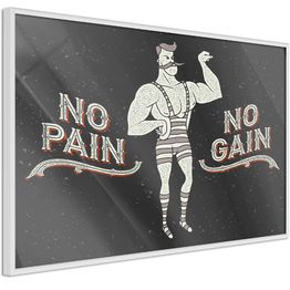 Juliste Artgeist No Pain No Gain kehyksillä eri kokoja