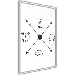 Juliste Artgeist Daily Schedule kehyksillä eri kokoja