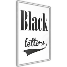 Juliste Artgeist Black Letters kehyksillä eri kokoja