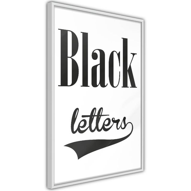 Juliste Artgeist Black Letters kehyksillä eri kokoja