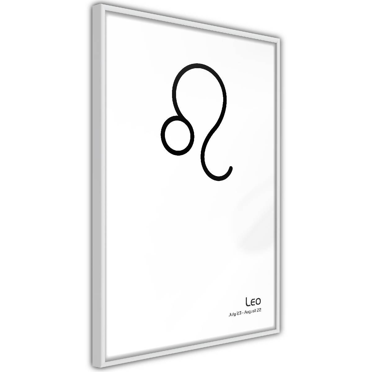 Juliste Artgeist Leo musta kehys 60x40cm