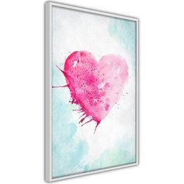 Juliste Artgeist Watercolour Heart kehyksillä eri kokoja