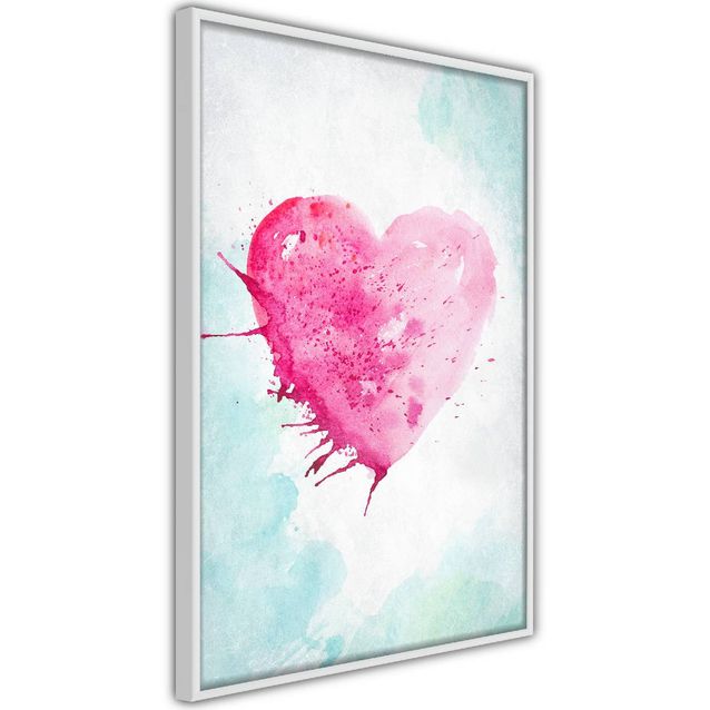 Juliste Artgeist Watercolour Heart kehyksillä eri kokoja