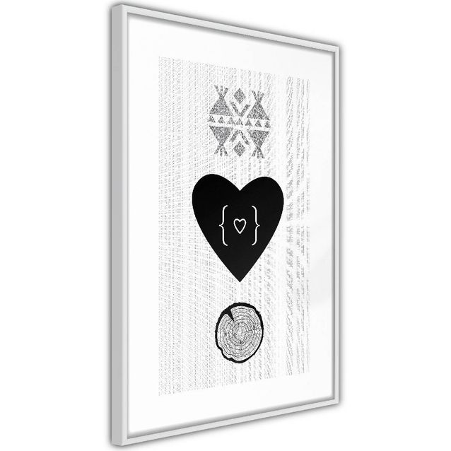 Juliste Artgeist Heart and Tree Trunk kehyksillä eri kokoja