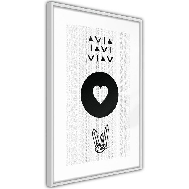 Juliste Artgeist Heart and Crystals kehyksillä eri kokoja