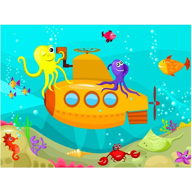 Lastenhuoneen tapetti Artgeist Submarine, eri kokoja