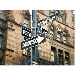 Kuvatapetti Artgeist Kaikki tiet vievät Broadwaylle eri kokoja