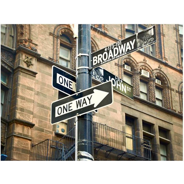 Kuvatapetti Artgeist Kaikki tiet vievät Broadwaylle eri kokoja