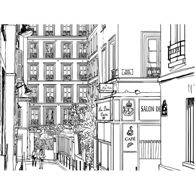 Kuvatapetti Artgeist Kulkea Pariisin katuja eri kokoja