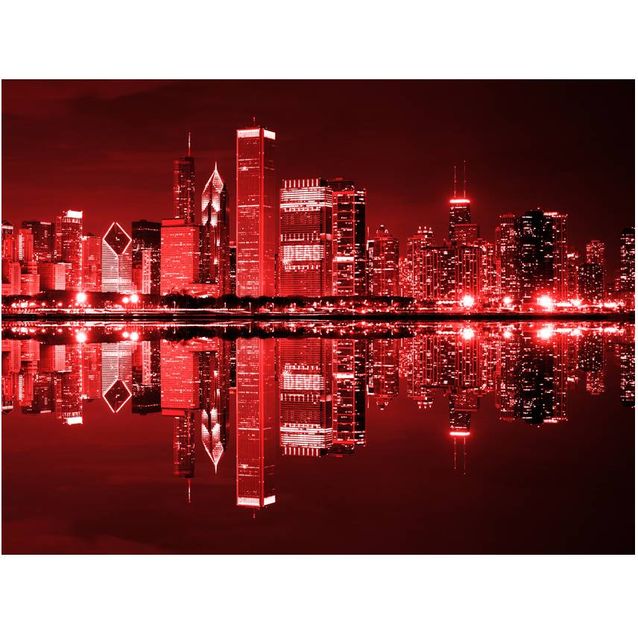 Kuvatapetti Artgeist Viininvärinen Chicago eri kokoja