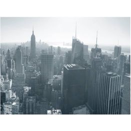 Maisematapetti Artgeist New Yorkin horisonttissa, mustavalkoinen, eri kokoja