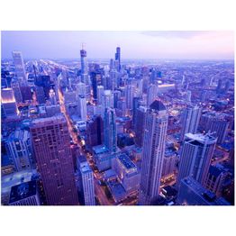 Maisematapetti Artgeist Iltahämärässä Chicagossa, eri kokoja