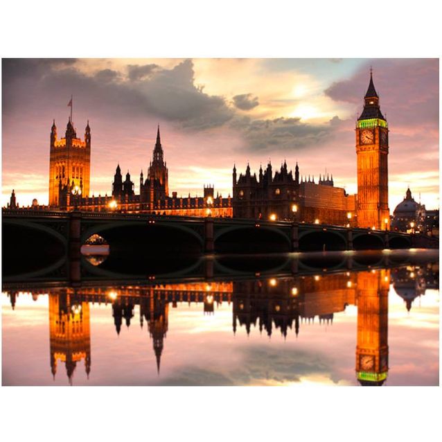 Kuvatapetti Artgeist Big Ben illalla Lontoo eri kokoja