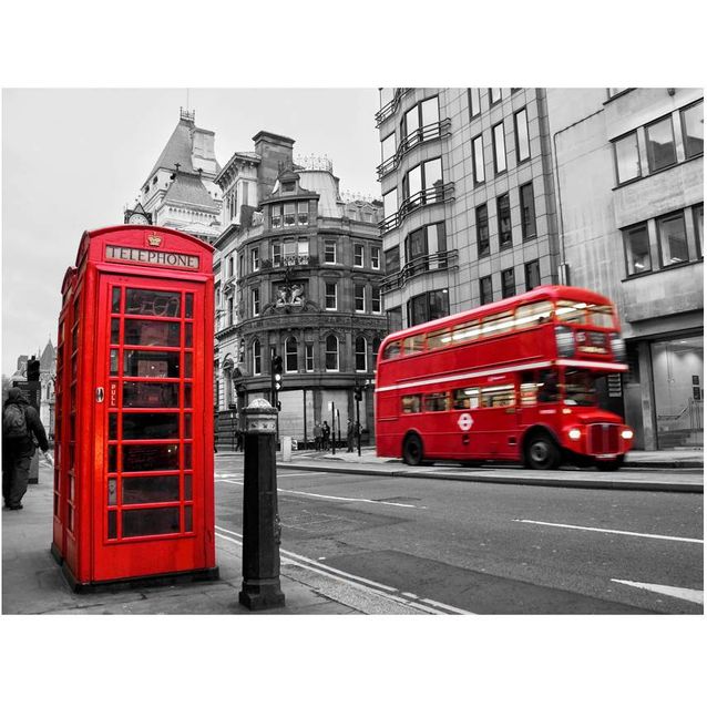 Kuvatapetti Artgeist Punainen linja Lontoossa eri kokoja