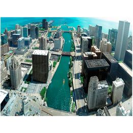 Maisematapetti Artgeist Urban arkkitehtuuri Chicago, eri kokoja