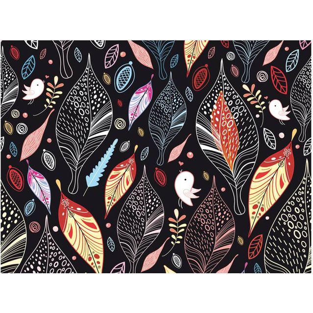 Kuvatapetti Artgeist Syksyn lehdet mustalla taustalla eri kokoja