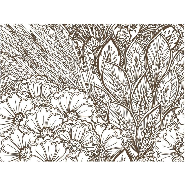 Kuvatapetti Artgeist Niittykukat mustavalkoinen eri kokoja