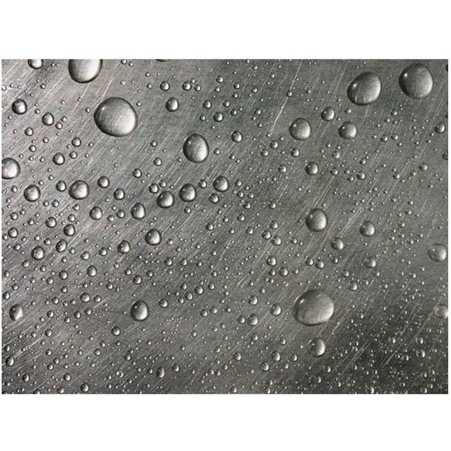 Kuvatapetti Artgeist Teräspinta: vesipisaroita eri kokoja