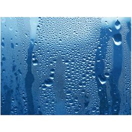 Kuvatapetti Artgeist Vesi putoaa - sininen lasi eri kokoja