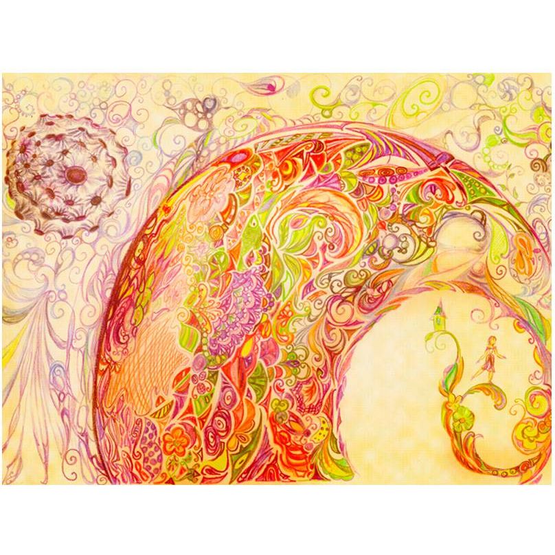 Kuvatapetti Artgeist Oriental design, 154x200cm, oranssi