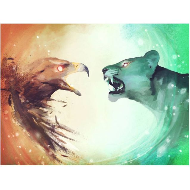 Kuvatapetti Artgeist Interspecies clash eri kokoja