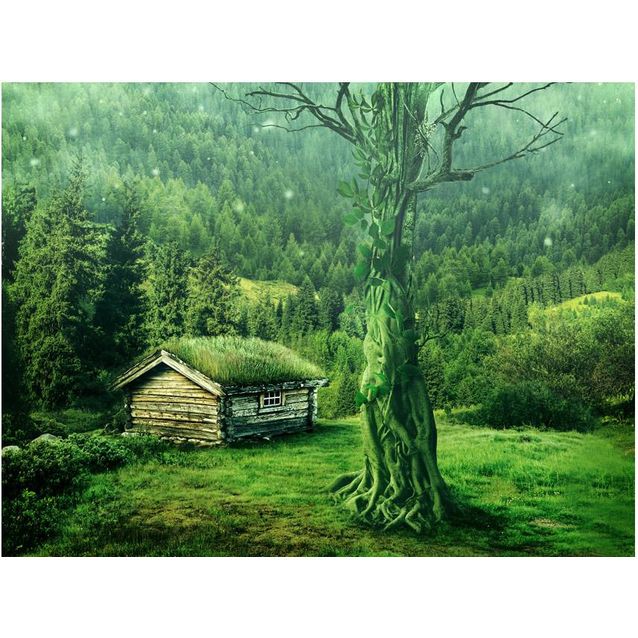 Kuvatapetti Artgeist Vihreä yksinäisyys eri kokoja