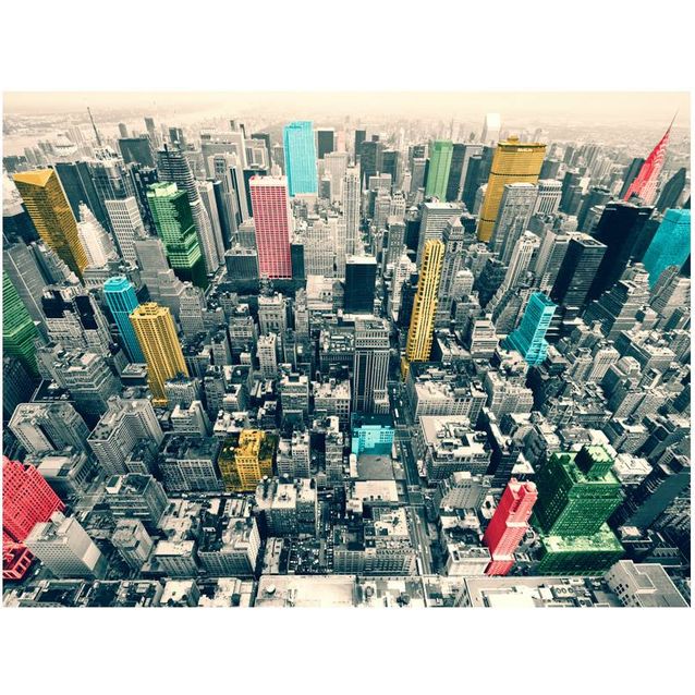 Kuvatapetti Artgeist New Yorkin värikkäitä heijastuksia eri kokoja