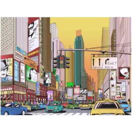 Kuvatapetti Artgeist Ruuhka - NY eri kokoja