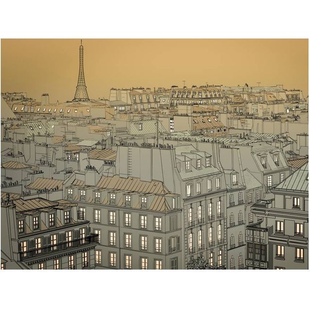 Kuvatapetti Artgeist Hyvää yötä Pariisi! eri kokoja