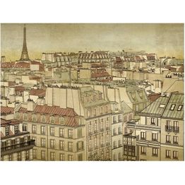Maisematapetti Artgeist Hyvästi Pariisi!, eri kokoja