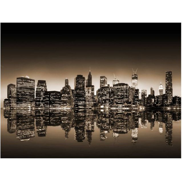 Kuvatapetti Artgeist New York - seepian eri kokoja