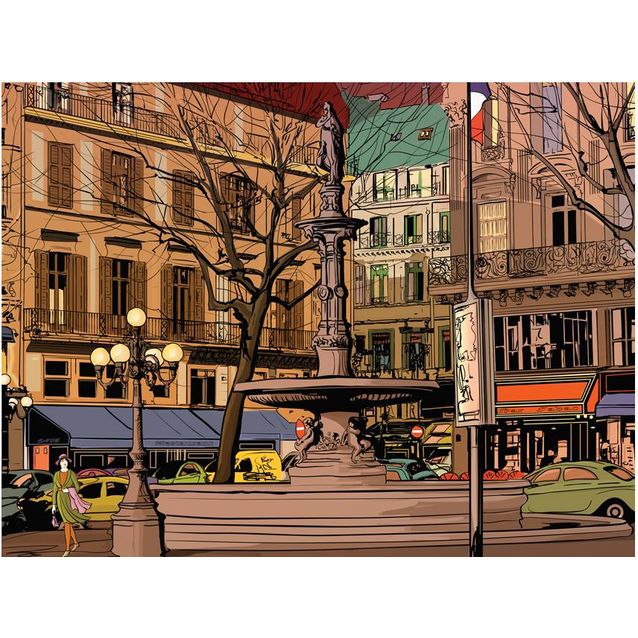 Kuvatapetti Artgeist Walk through the French square eri kokoja