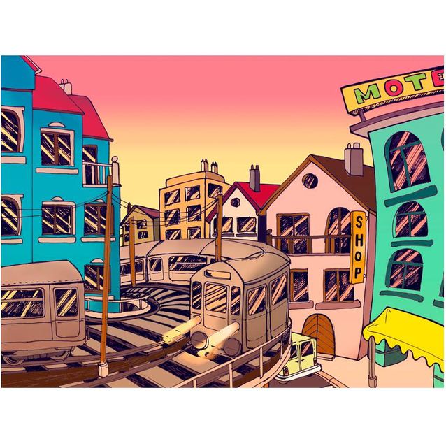 Kuvatapetti Artgeist Morning in a city eri kokoja