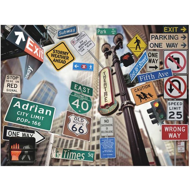 Kuvatapetti Artgeist NYC:n kyltit eri kokoja