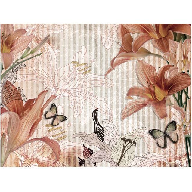 Kuvatapetti Artgeist Flowers and butterflies eri kokoja