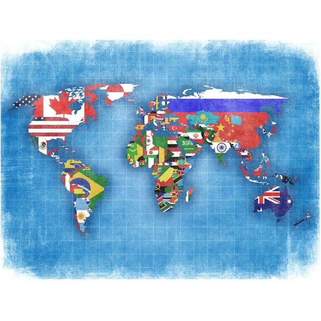 Kuvatapetti Artgeist Flags of countries eri kokoja