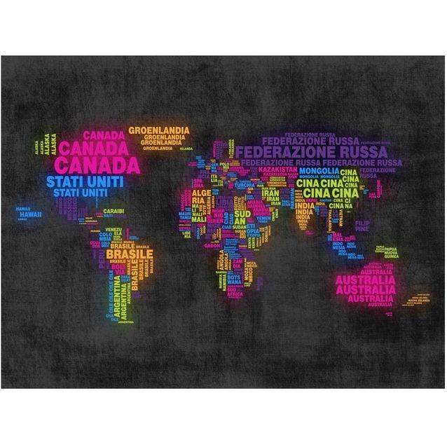 Kuvatapetti Artgeist Italian map - colorful eri kokoja