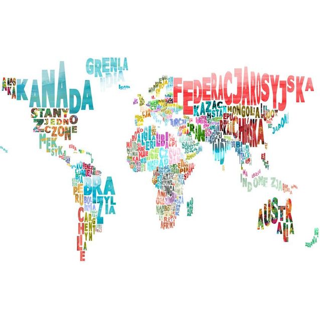 Kuvatapetti Artgeist Maailmankartta puolaksi eri kokoja